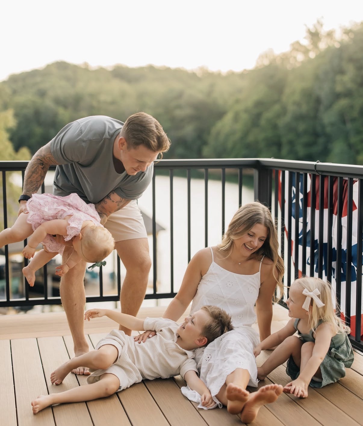 Garrett and Allison Nelson with their three kids