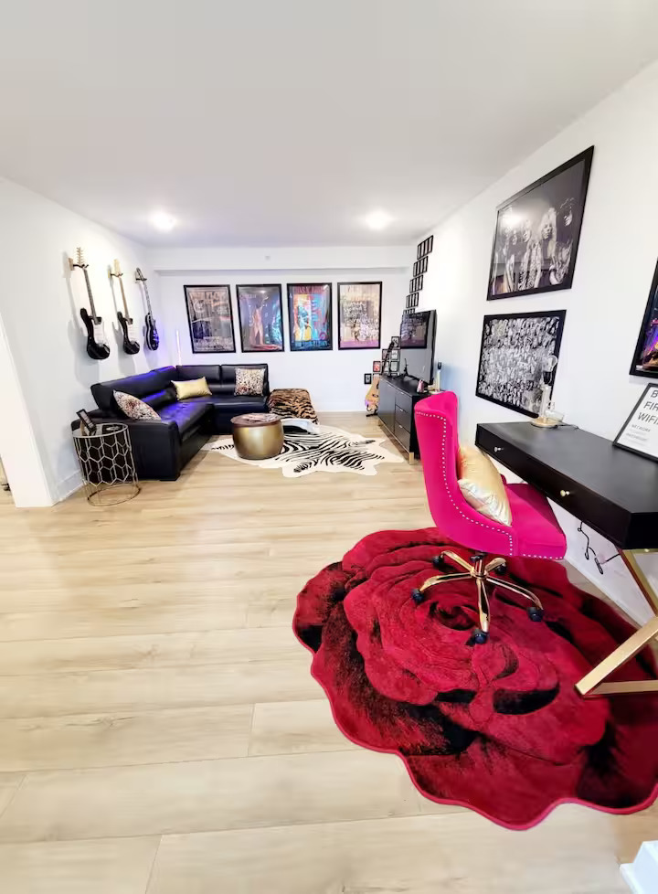 Rock and Roll Downtown Airbnb staging